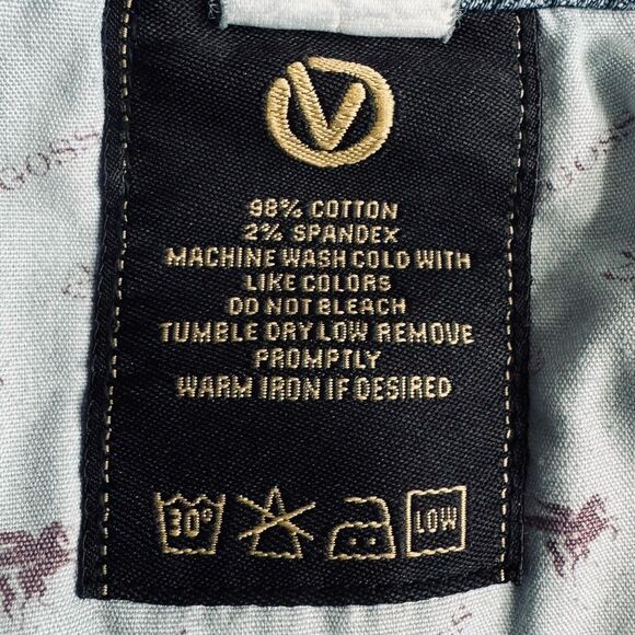 Vigoss Denim Mini Skirt 11 (32x13.5) Blue Distress Embroidered Stretch Juniors - Picture 5 of 7